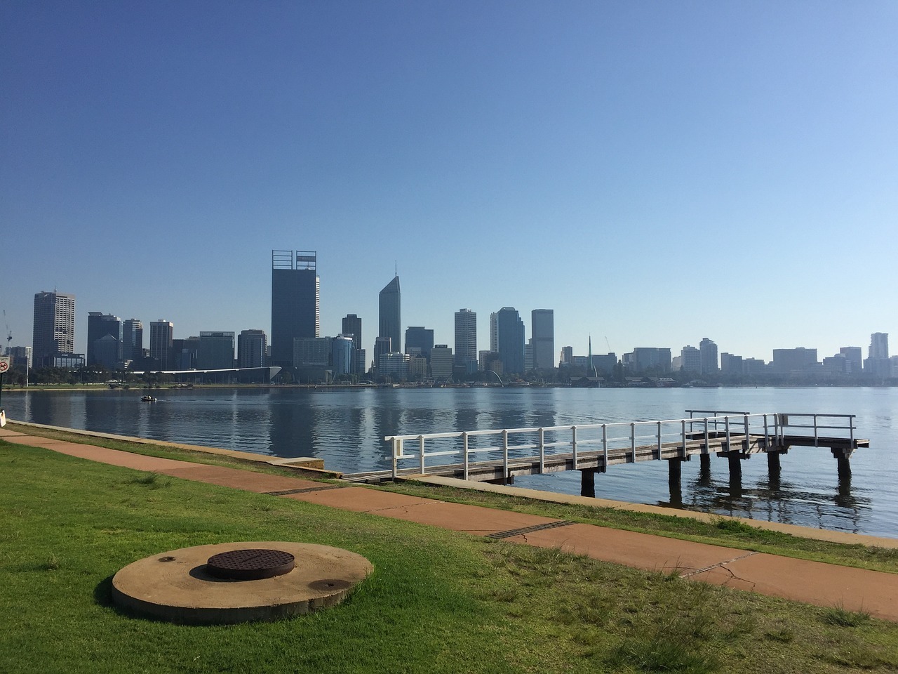 Buildings overlooking Perth swan river