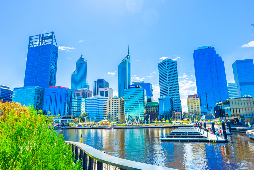 Urban landscape of Perth Australia
